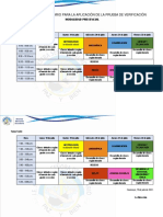 Cronograma de Evaluación de Verificación Modificado