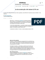 SindusCon-SP - Custos Da Construção Civil Sobem 0,15% em Janeiro - InfoMoney