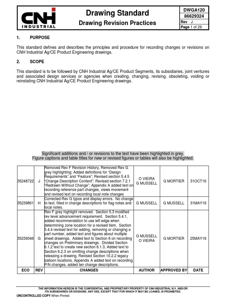 Drawing Revision Standards Overview | PDF | Writing | Notation