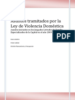 Asuntos Tramitados Por La Ley de Violencia Domstica Iniciados en 2009 en Montevideo