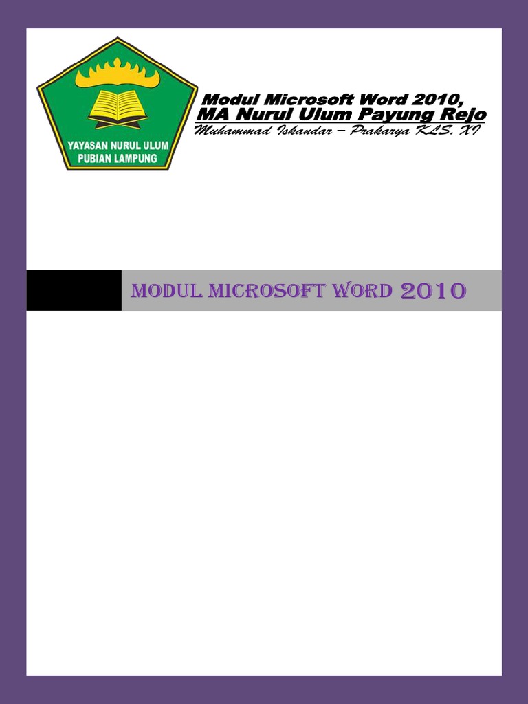 Modul-Microsoft-Word-2010 - Prakarya KLS XI | PDF | Komputer