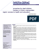 Therapeutic Approaches For Deaf Children at Intervention Centers in Chile's Metropolitan Region - Access To Health and Education