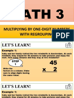 Math 3ad - Multiplying by One-Digit Numbers With Regrouping