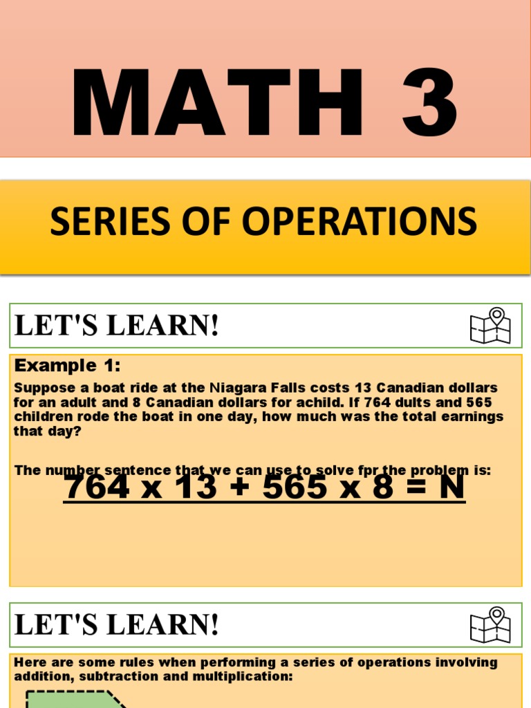 Math 3af - Series of Operations | PDF | Mathematics | Cognition