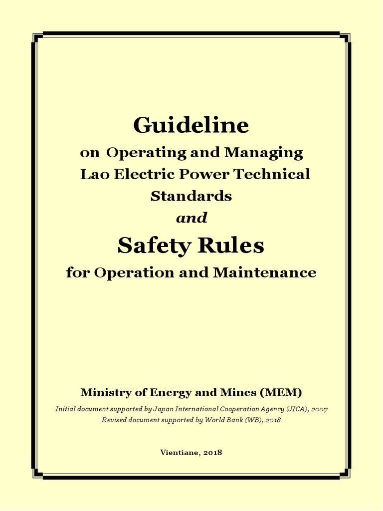 Updated Guidelines for Lao Electric Power | PDF | Feasibility Study | Dam