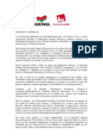 Carta A Los Ciudadan@s Europe@Sque Rechazan El Pacto Del Euro y La Gobernanza Economica