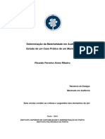 Determinação Da Materialidade em Auditoria Estudo de Um Caso Prático de Um Município