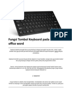 Fungsi Tombol Keyboard pada microsoft office word 