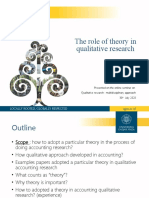 The Role of Theory in Qualitative Research: by Wuri Handayani