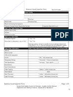 External Visual Inspection Form For LPG Bullets