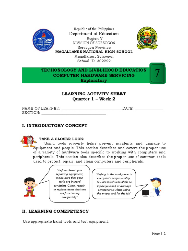 Proper Use and Maintenance of Computer Hardware Tools and Components