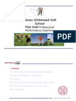 Adrian Whitehead Golf School Information