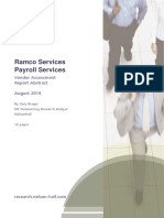 Ramco Services Payroll Services: Vendor Assessment Report Abstract August 2016