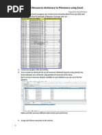 How To Add Resources Dictionary To Primavera Using Excel