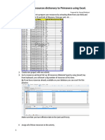 How To Add Resources Dictionary To Primavera Using Excel