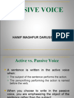 Passive Voice: Hanif Maghfur Darussalam