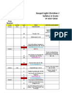 Syllabus and School Calendar Grade 10