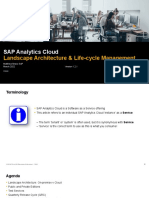 SAP Analytics Cloud - Landscape Architecture and Life-Cycle Management