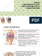 Knee Arthroplasty Post Operation Procedure