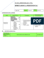 Sesión de Aprendizaje Matematicas