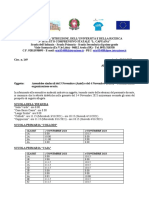 CIRCOLARE N 149 Comunicazione Organizzazione Oraria Nelle Giornate