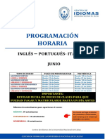 Horarios Junio 2022