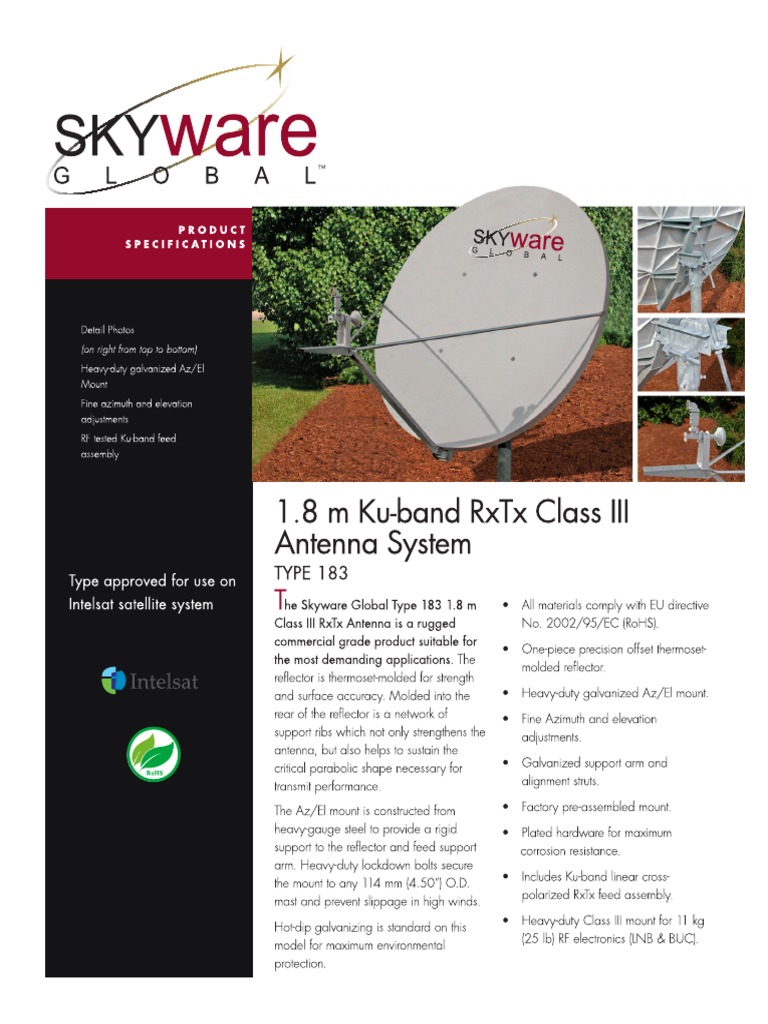 Skyware 1.8m Class III Type183 | PDF