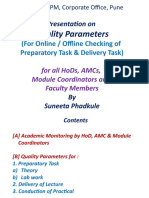 Presention On Quality Parameters For T-L Material by SVP