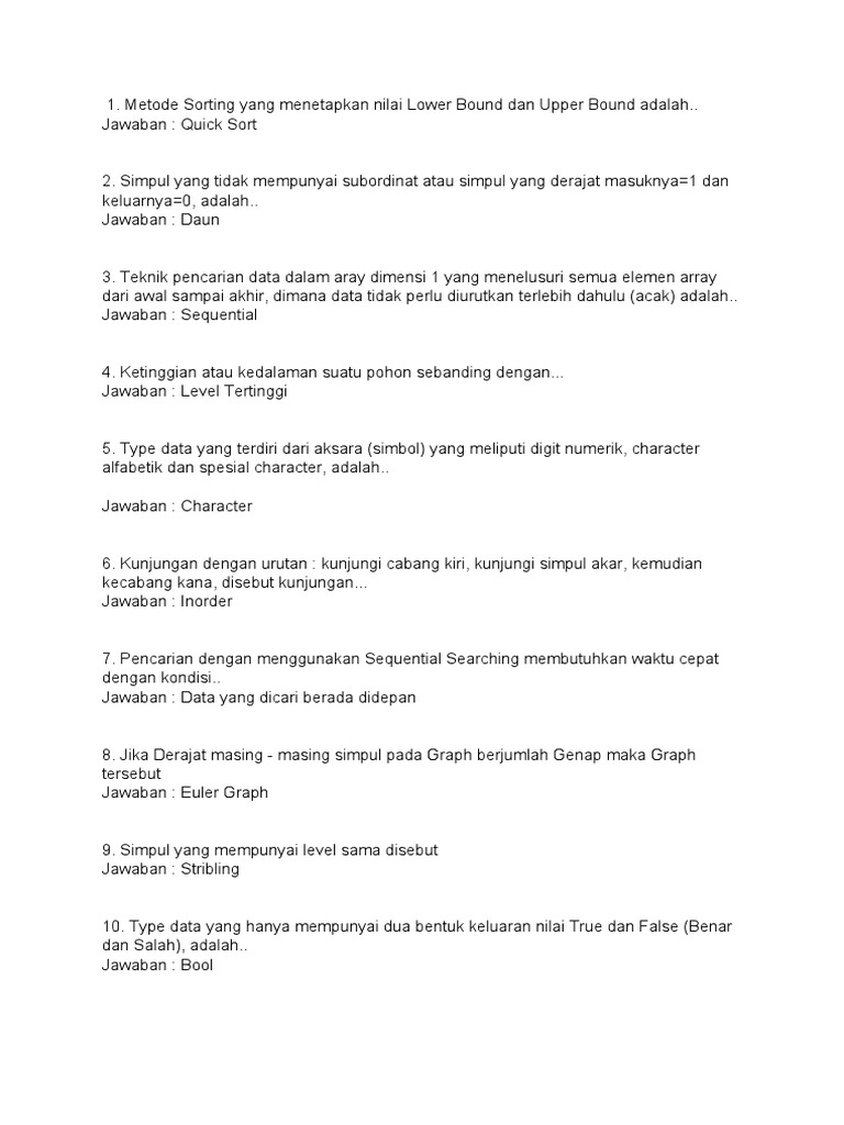 Metode Sorting dan Pencarian Data dalam Struktur Data | PDF | Metode ...