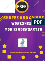 Shapes and Colors Worksheets For Kindergarten