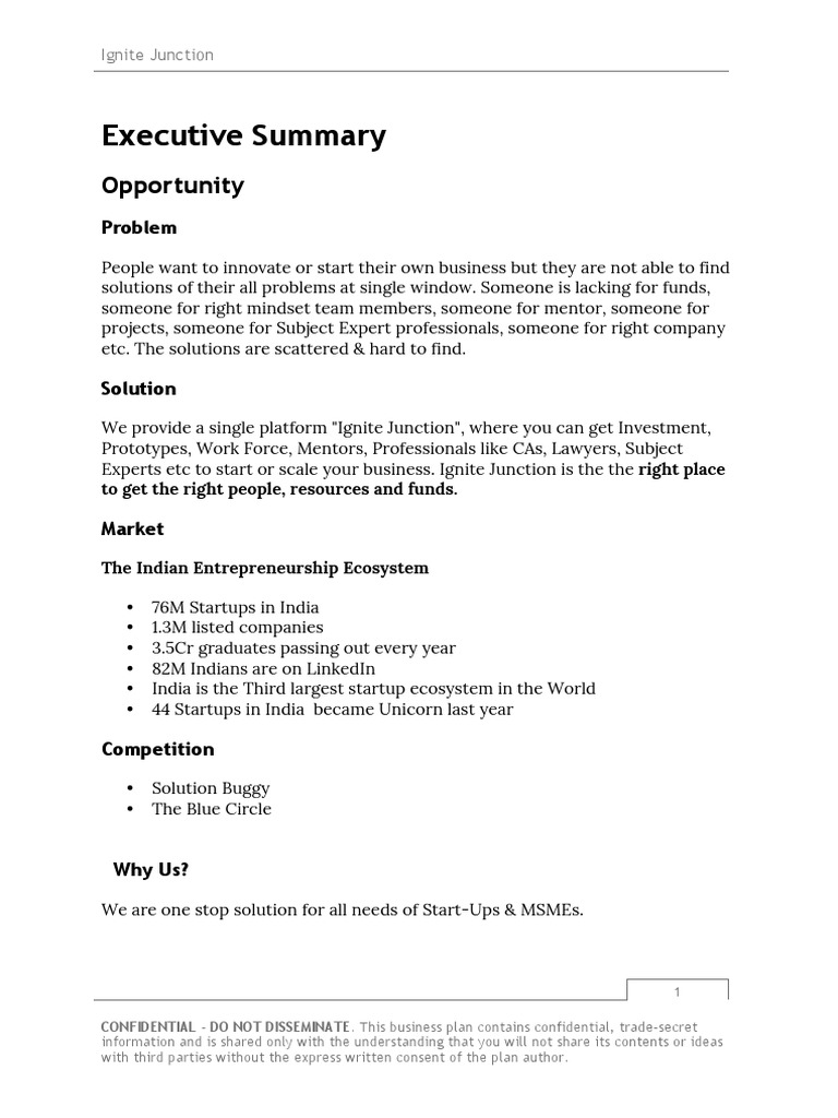 BPP Report - Ignite Junction | PDF | Startup Company | Small Business ...