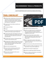 Tool Checklist: Recommended Tools & Products