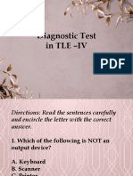 Diagnostic Test in Tle - Iv