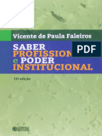 Resumo Saber Profissional e Poder Institucional Vicente de Paula Faleiros