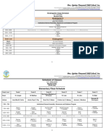Pres. Quirino Treasured Child School Kindergarten Schedule
