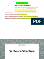 Sentence Structure - English Notes