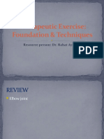 Therapeutic Exercise: Foundation & Techniques: Resource Person: Dr. Rahat Ayub PT