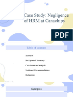 Case Study: Negligence of HRM at Canachips