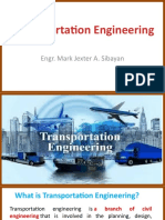 Transportation Engineering: Engr. Mark Jexter A. Sibayan