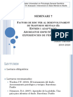 Seminari 7: Strès I Adaptació Bordatge Específic de Les Experiències de Pèrdua I Dol