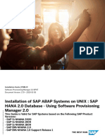 Installation of SAP ABAP Systems On UNIX SAP HANA 2.0 Database Using SWPM 2.0