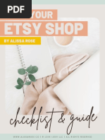 AlissaRose OpenYourShop Checklist