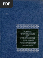 Formal Specification of Programming Languages A Panoramic Primer by Frank G. Pagan