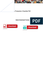 Pre Production Checklist PDF