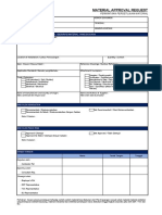 Material Approval Request Form