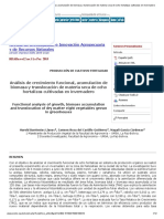 Análisis de Crecimiento Funcional, Acumulación de Biomasa y Translocación de Materia Seca de Ocho Hortalizas Cultivadas en Invernadero