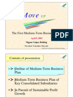 The First Medium-Term Business Plan: President Takahiko Miyoshi