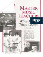 Master Music Teachers: What Them Great?