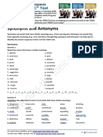 Synonyms and Antonyms: Pass The TOEIC Test