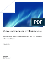 A Cointegration Analysis of Bitcoin, Bitcoin Cash, EOS, Ethereum, Litecoin and Ripple